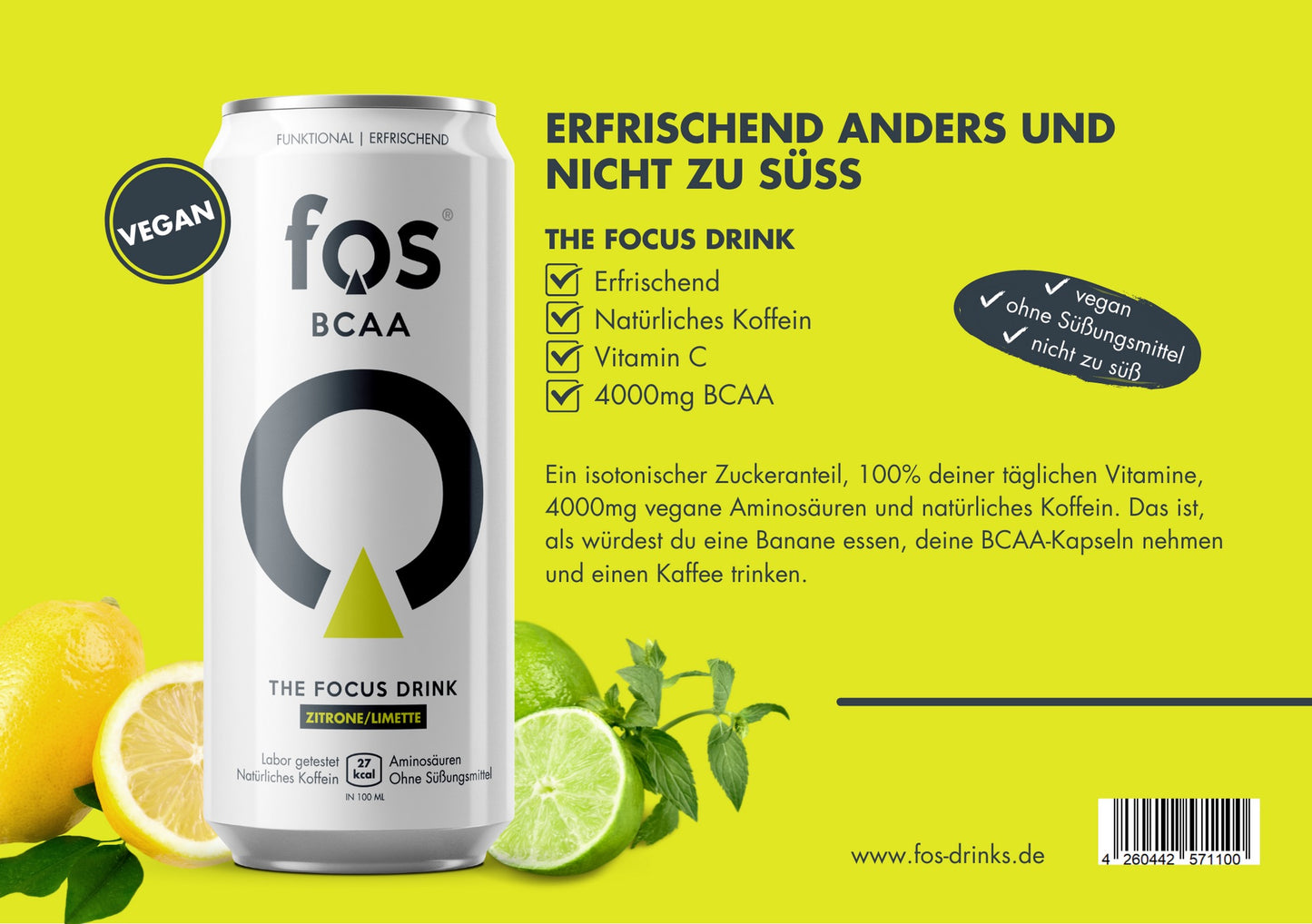 Produktflyer fos BCAA+